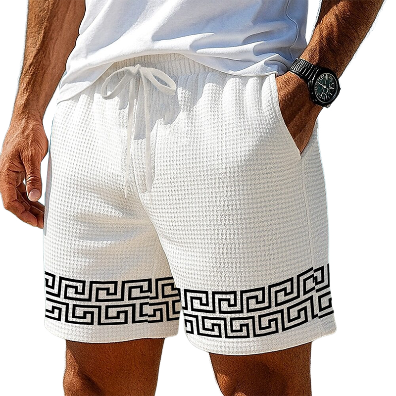 Men's Waffle Print Elastic Shorts MTA1503G1X