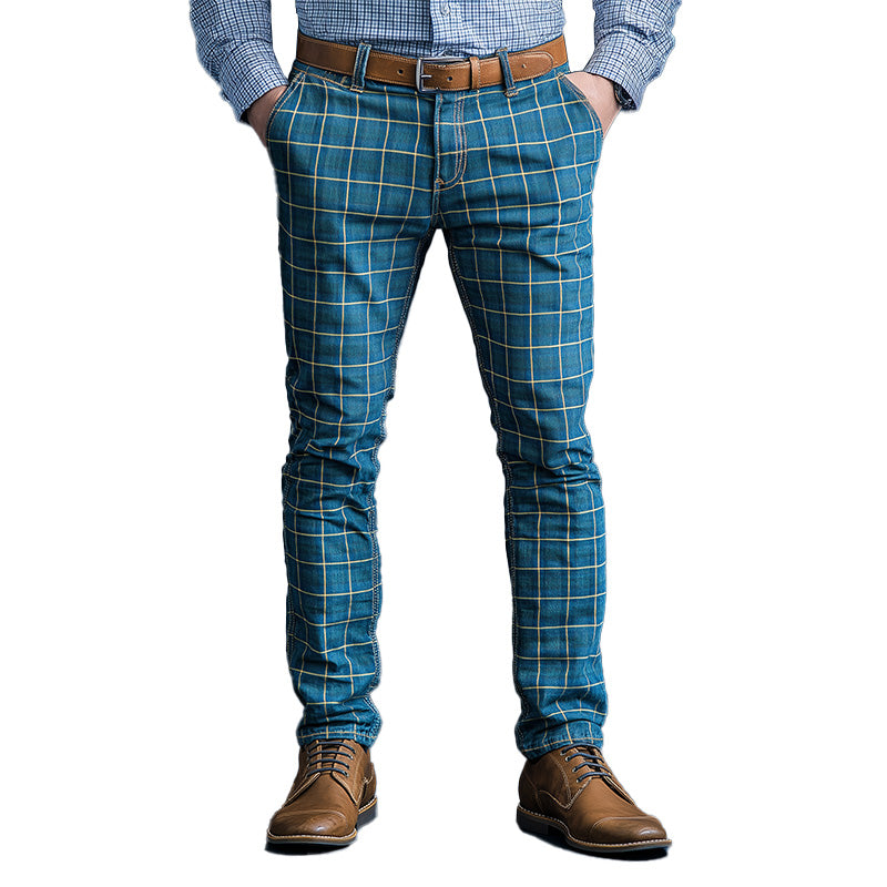 Men's Summer Fashion Printed Denim Casual Pants MTA3042E0P