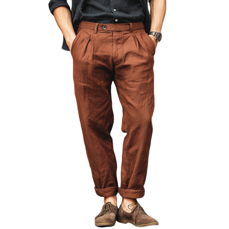 Men's Business Elegant Cotton Blend Slim Fit Pants MTA1508L6U