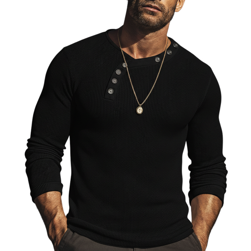 Men's Urban Design High-stretch Slim-fit Long-sleeved T-shirt MTZ0643B2U