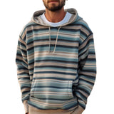 Men's Casual Striped Long Sleeve Hoodie 48144882X