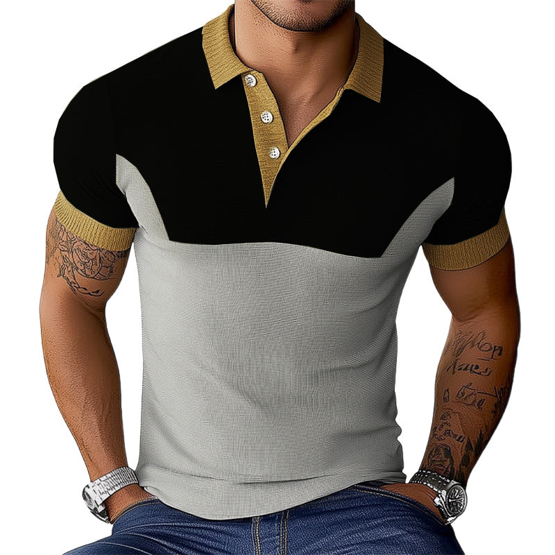 Men's Summer Skin Friendly and Comfortable Polo T-Shirt MTA2895C3U