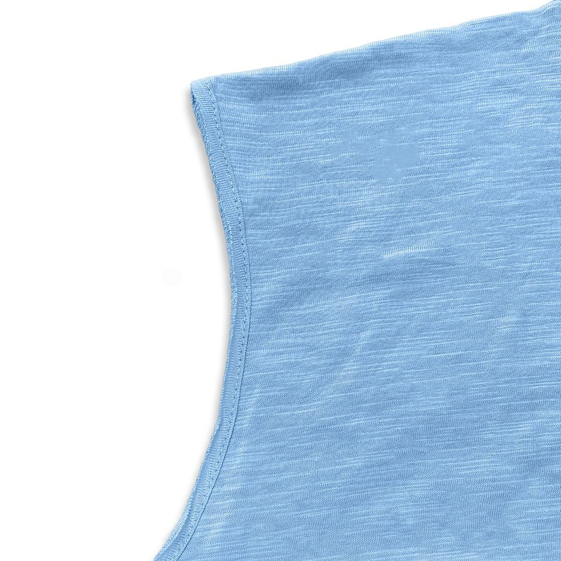 Men's Solid Color Round Neck Cotton Blend Sleeveless T-Shirt MTA2112G0X