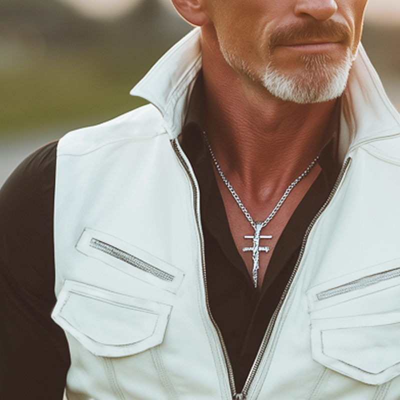 Men's Vintage Multi-Pocket Stand Collar PU Leather Zipper Vest MTA1413H2U