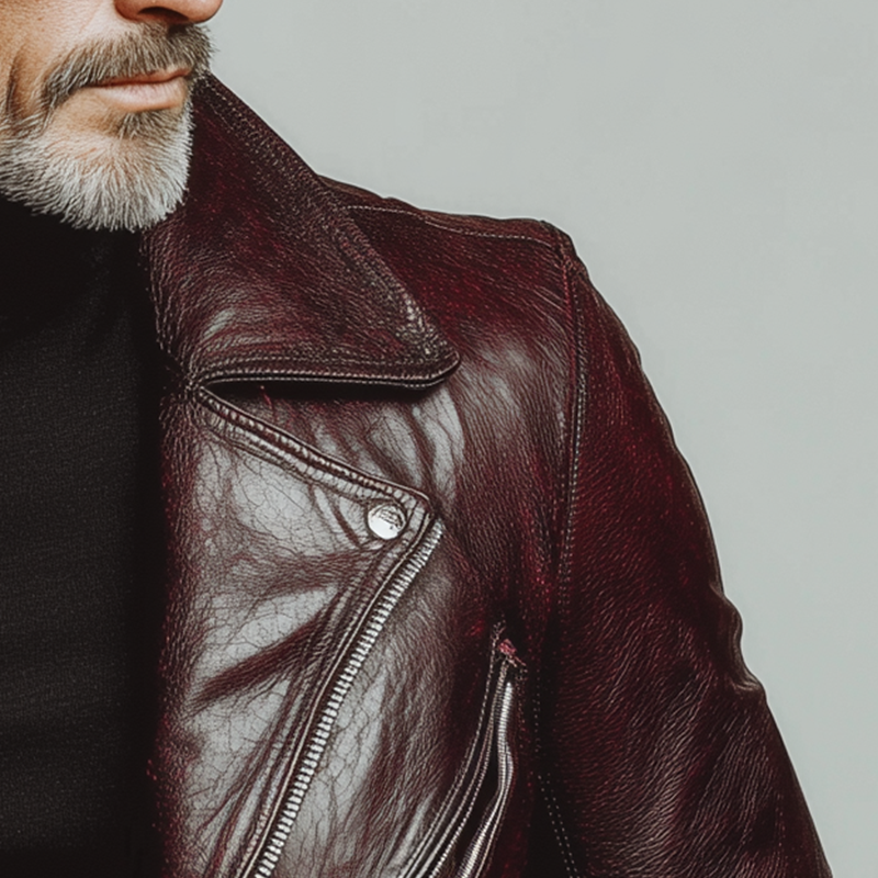 Men's Winter Fashion Distressed PU Jacket (with Lining) MTA2229I9P