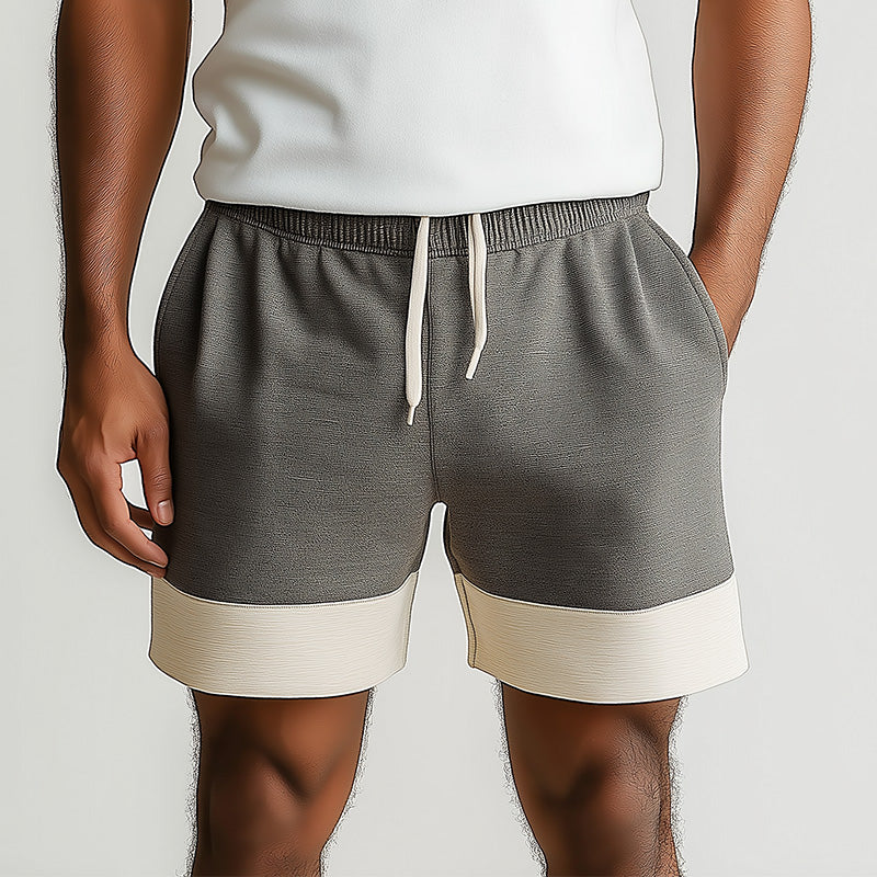 Men's Summer Fashion Classic Color Patchwor Casual Sports Shorts MTA2164E9P