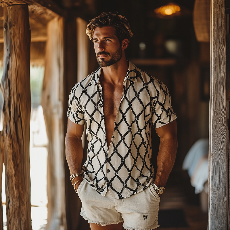 Men's Printed Loose Short Sleeve T-Shirt MTA2452F6X