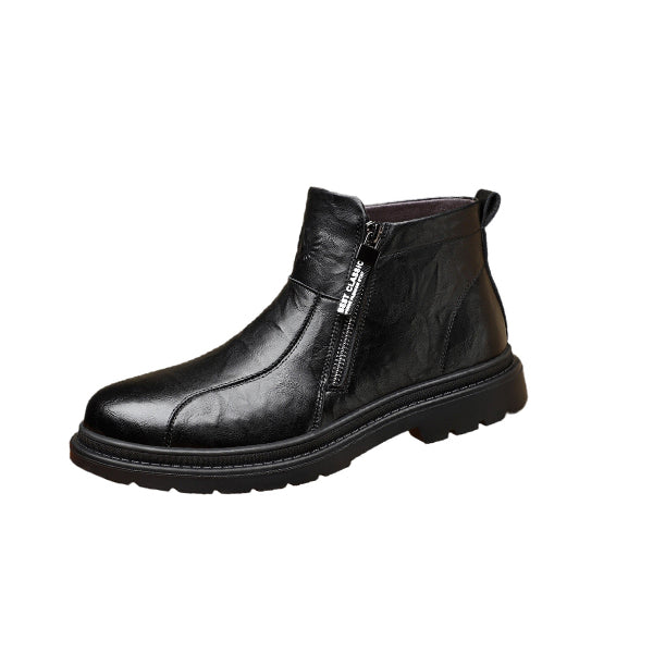 MEN'S ROUND TOE SIDE ZIPPER ANKLE BOOTS MTA1709G6I