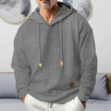 Men's Casual Solid Color Long Sleeve Hoodie 79975121Y