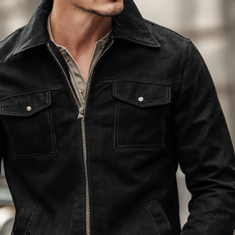 Men's Cotton Multi-pocket Lapel Jacket MTA0247H5X