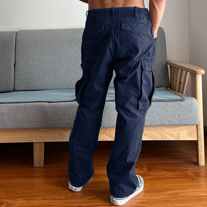 【Spedizione in 24 ore】Pantaloni cargo da paracadutista da uomo larghi e resistenti all'usura 35879567Z