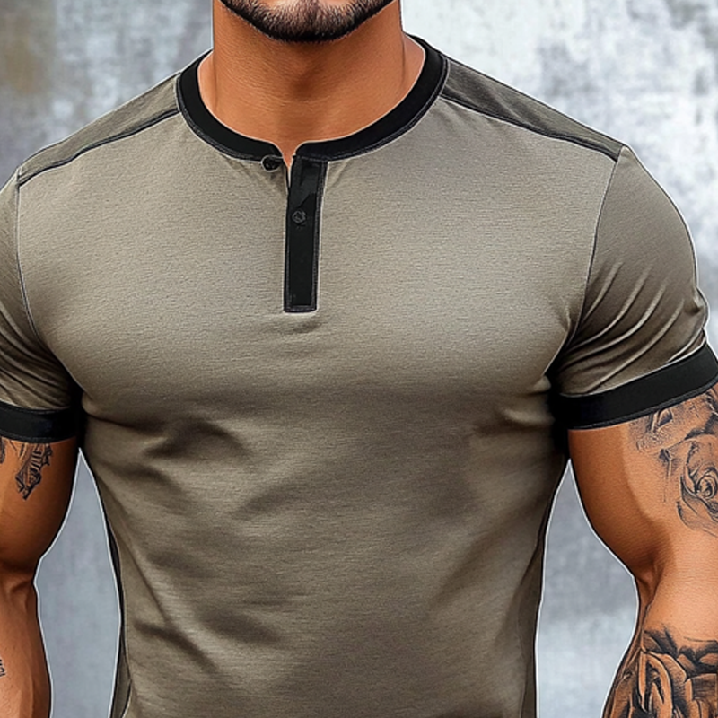 Men's Round Neck Pullover Casual Short-sleeved T-shirt MTA2271G5X