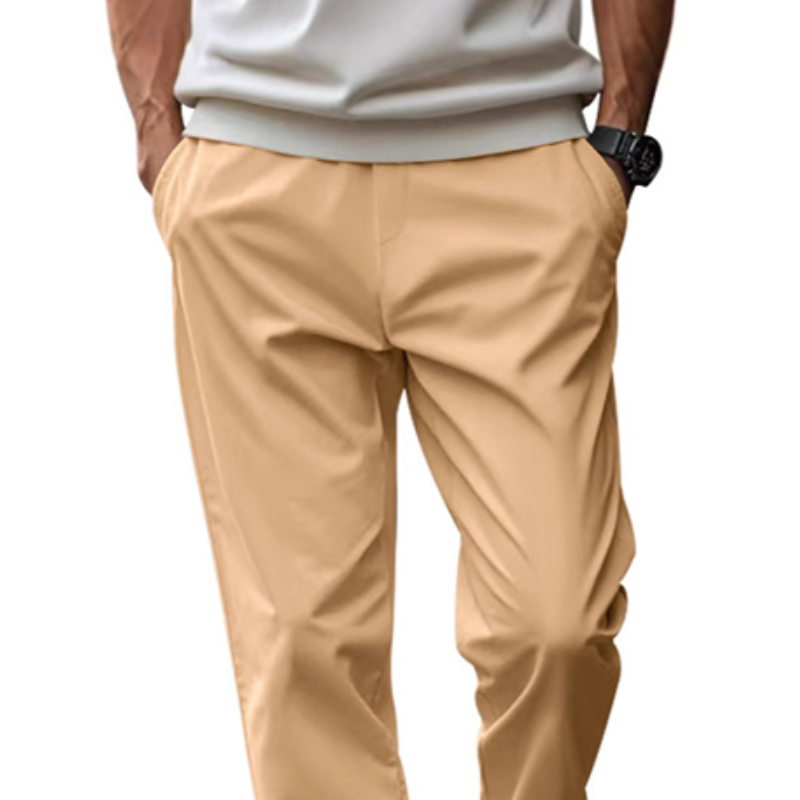 Men's Classic Comfort Solid Color Casual Pants 81700765K