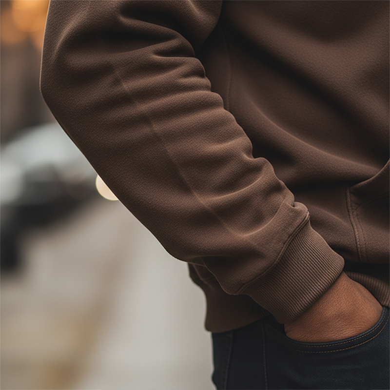 Men's Retro Minimalist Embroidered Fleece Half-Zip High Neck Sweatshirt MTA2713J5P