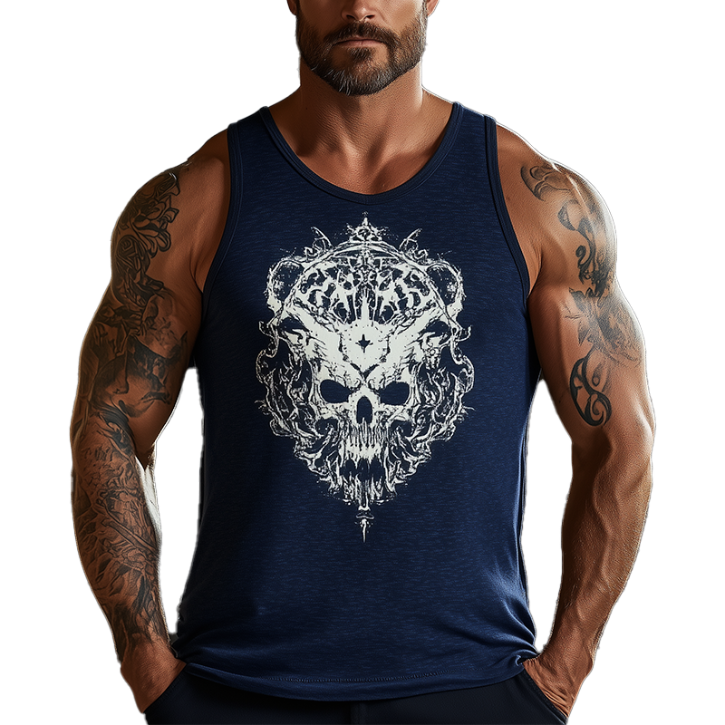 Men's Summer Fashion Cotton Blend Printed Tank Top MTA2683F9P