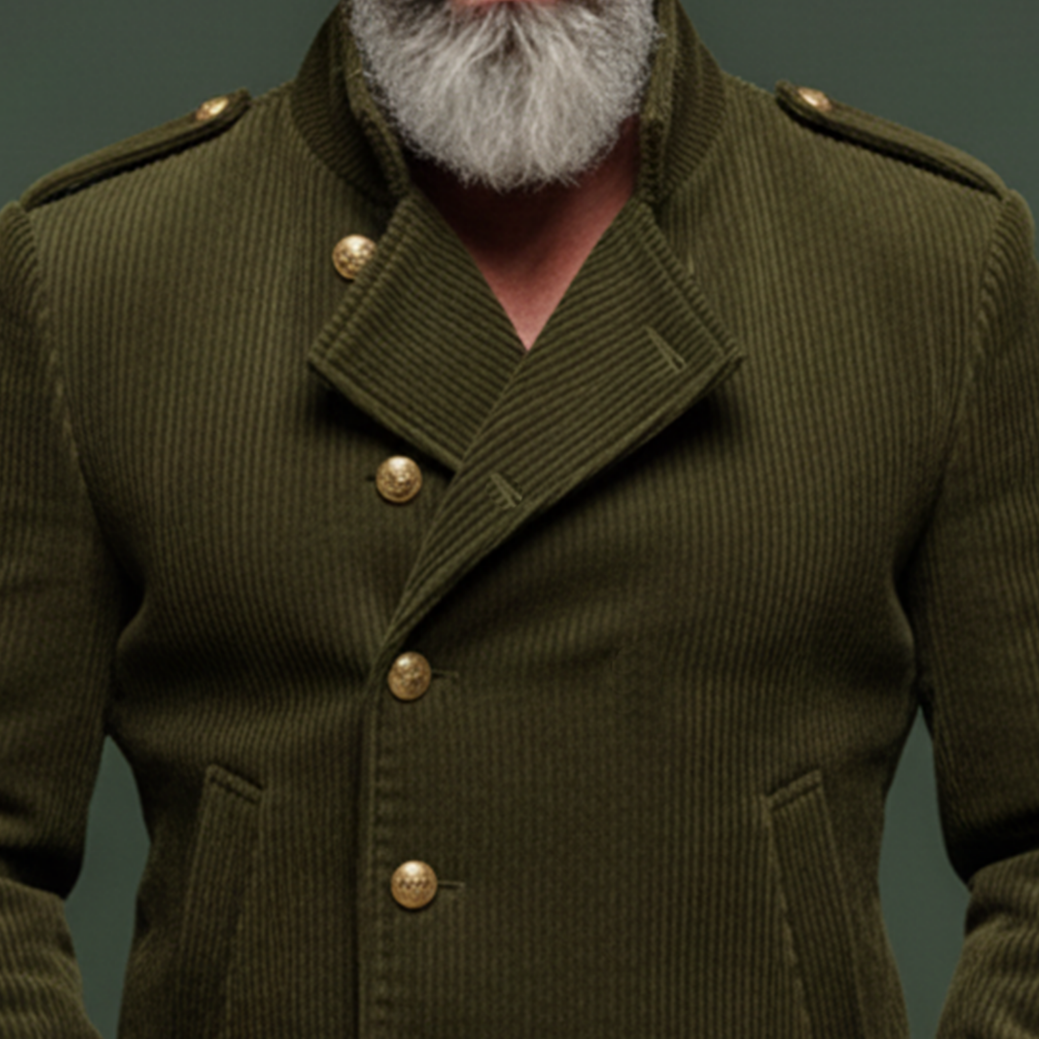 Men's Classic Retro Corduroy Lapel Single-breasted Jacket MTA1596K1K