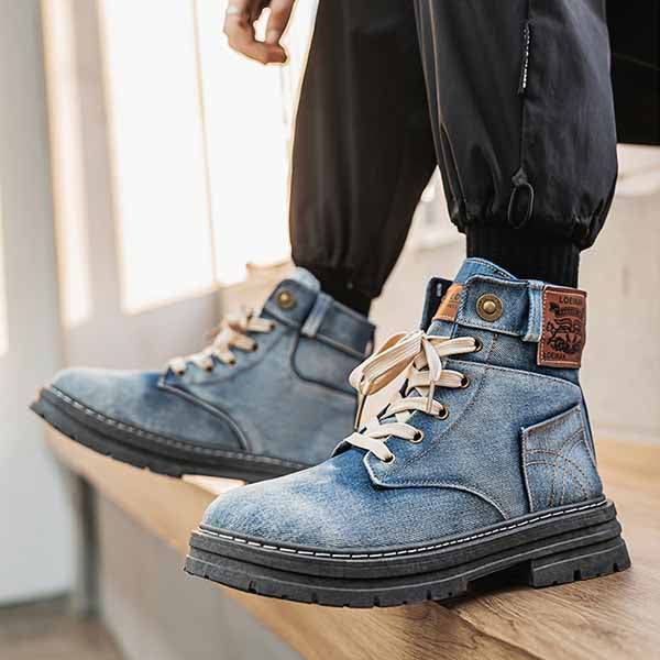MEN'S TRENDY DENIM STYLE HIGH-TOP BOOTS MTA1880G8I