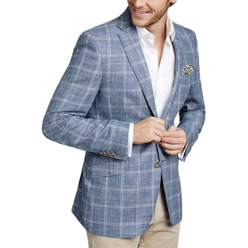 Herremote Vår Uformell Fransk Retro Slim Fit Blazer 27856633K