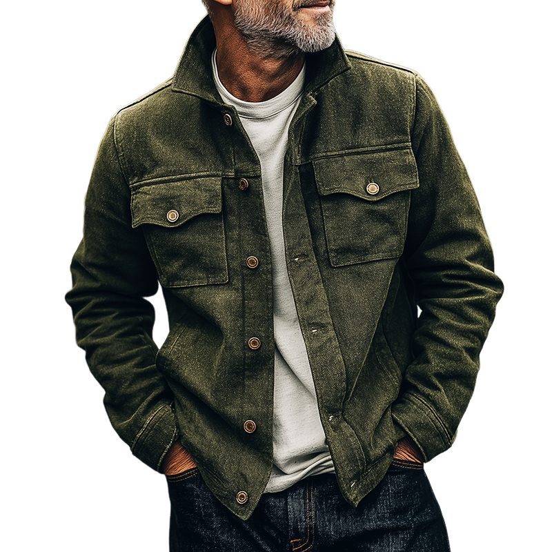 Men's Retro Casual Lapel Button Jacket MTA1103K9TO