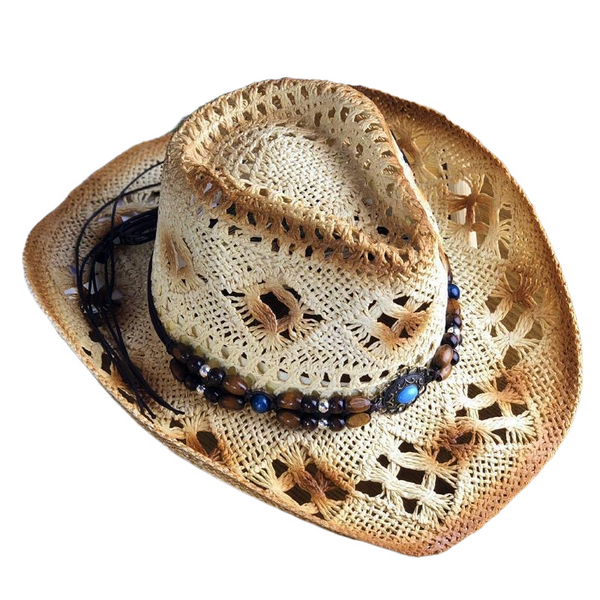 Men's Western Cowboy Casual Wide Brim Sun Hat 20896227U