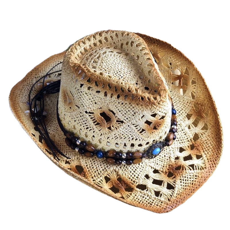 Men's Western Cowboy Casual Wide Brim Sun Hat 20896227U