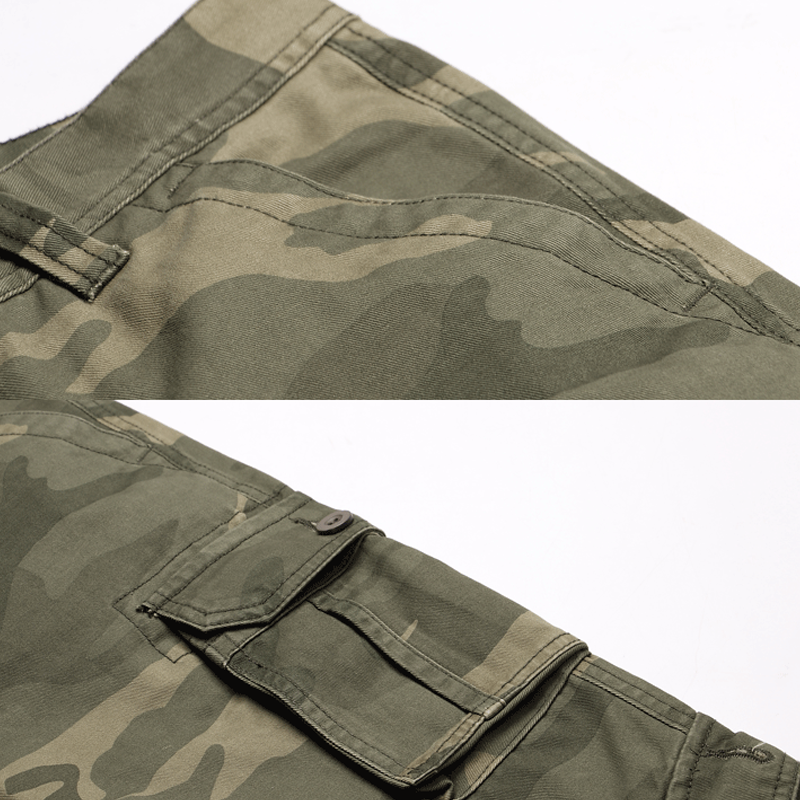 Men's Camouflage Multi-pocket Cotton Slim Cargo Pants 08327889Z