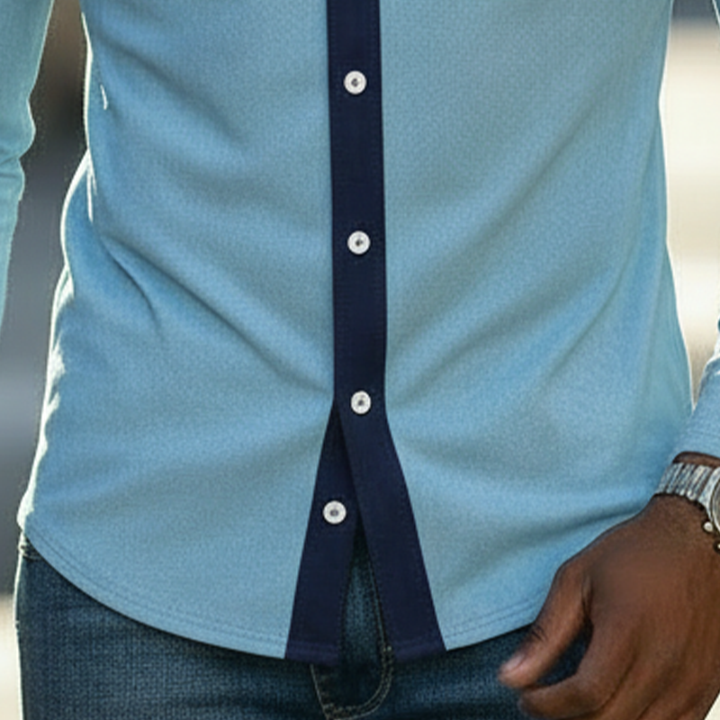 Men's Spring Fashion Faux Suede Button-down Shirt MTZ0631A7P