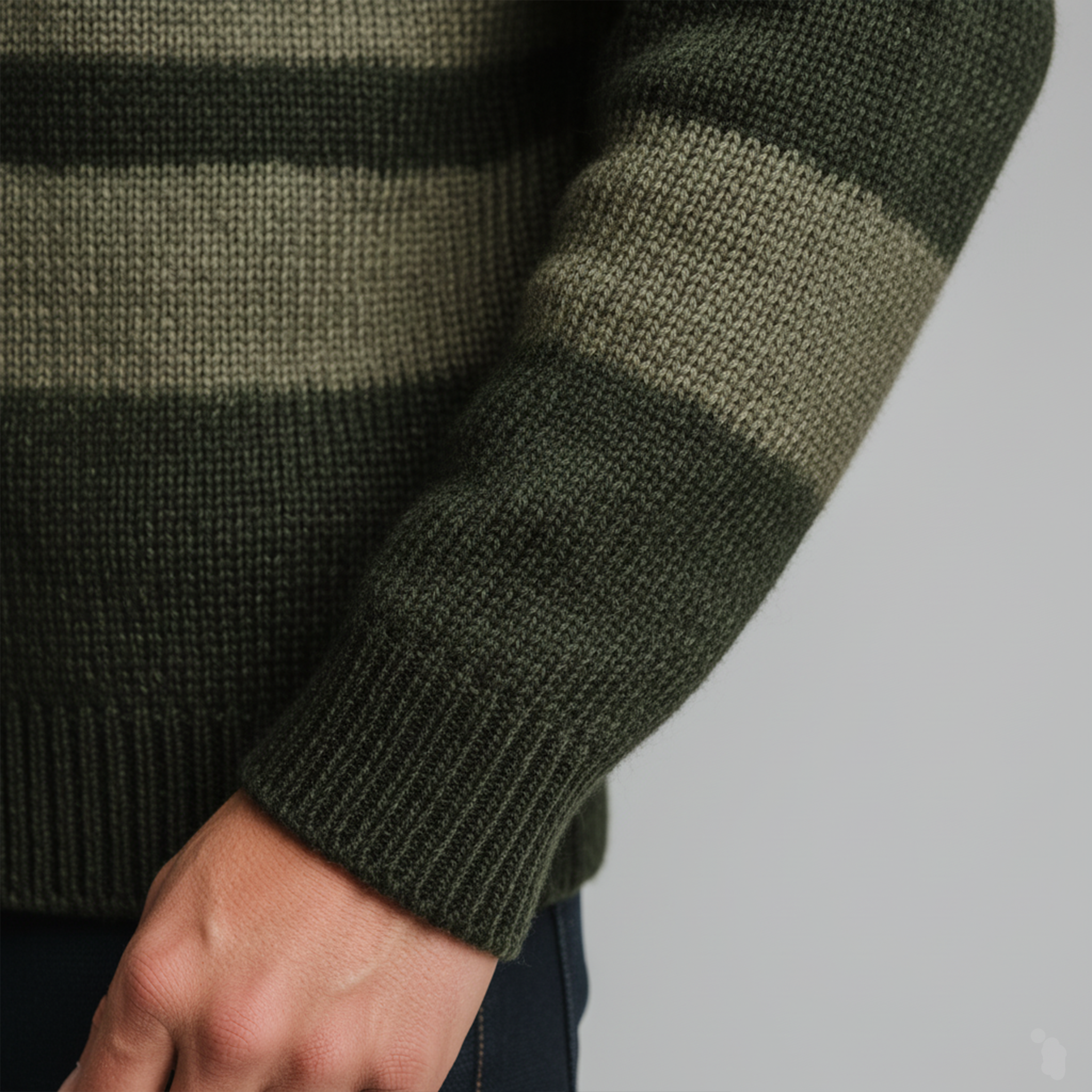 Men's Classic Retro Striped Stand Collar Zipper Knitted Cardigan MTA2351I2K