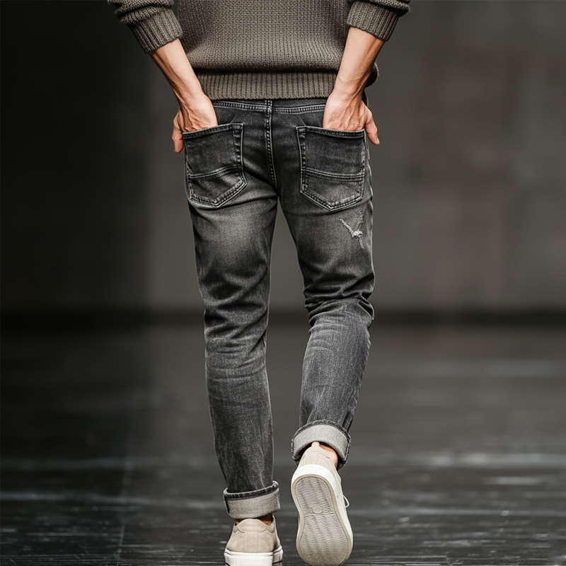 Men's Classic Distressed Ripped Straight Jeans MTA2495J4U