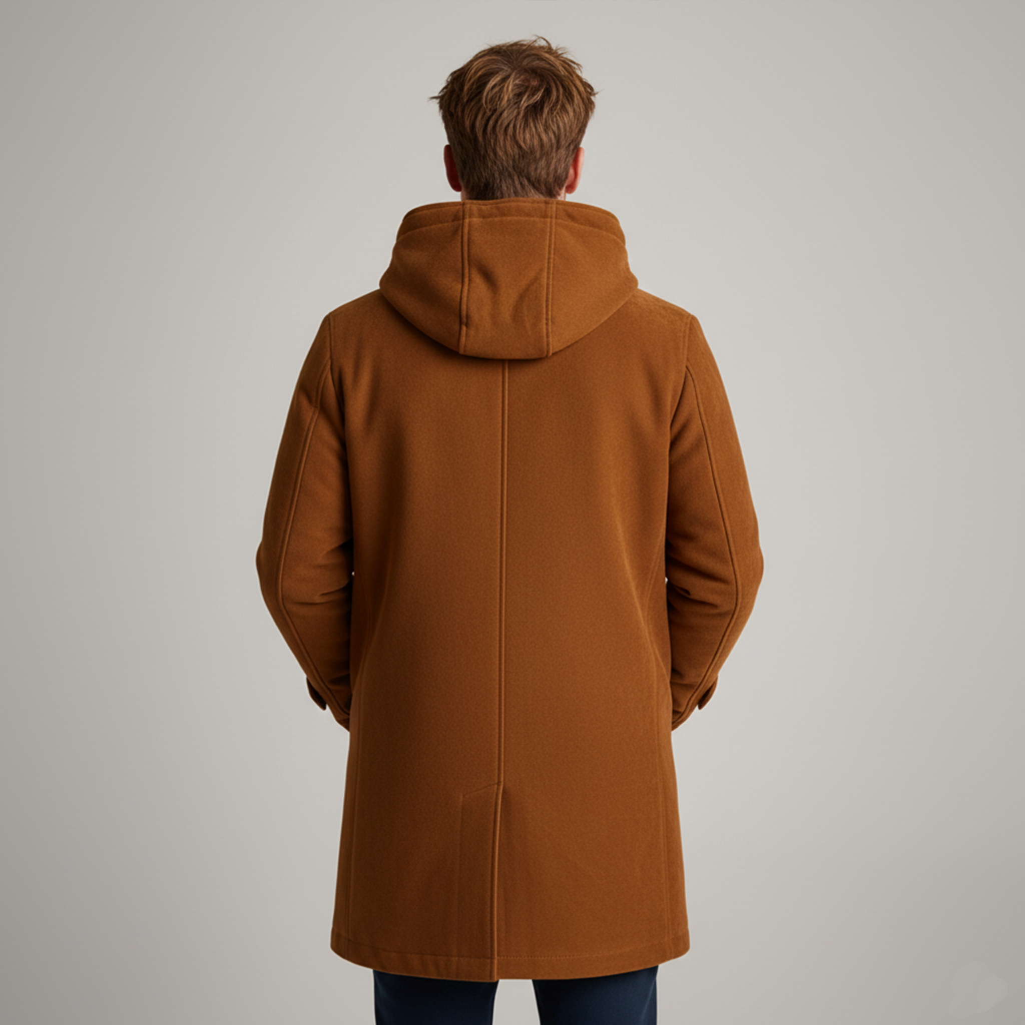 Men's Classic Casual Hooded Faux Suede Single-breasted Coat MTA3026J1K