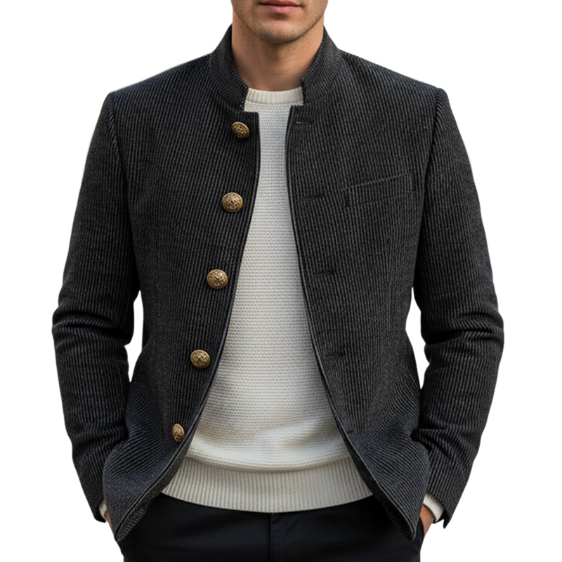 Men's Classic Corduroy Stand Collar Jacket MTA1513I4U
