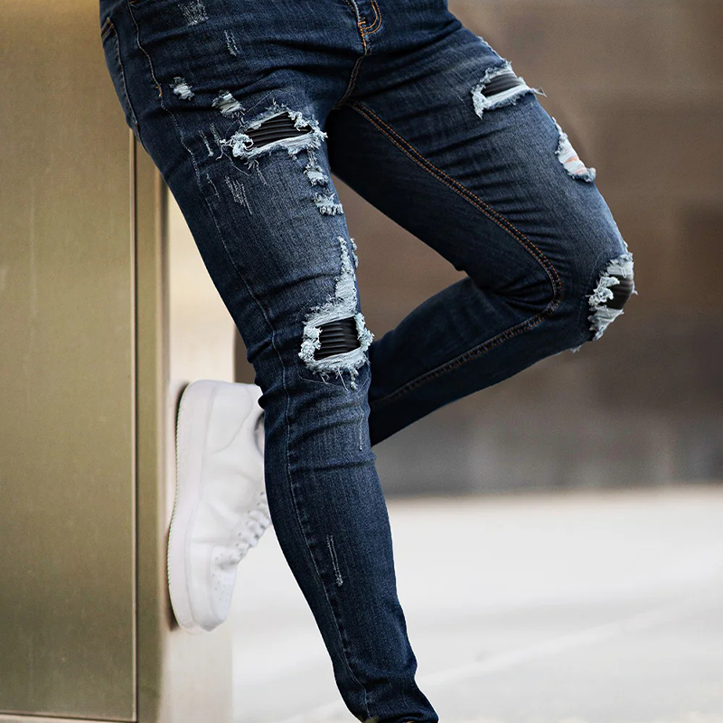 Men's Ripped Vintage Slim Jeans MTA1606F2X