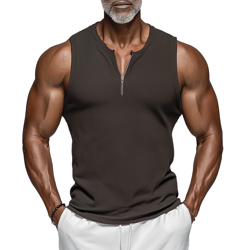 Men's Summer Fashion Striped Textured Cotton Blend Sleeveless Tank Top MTA1069G4P
