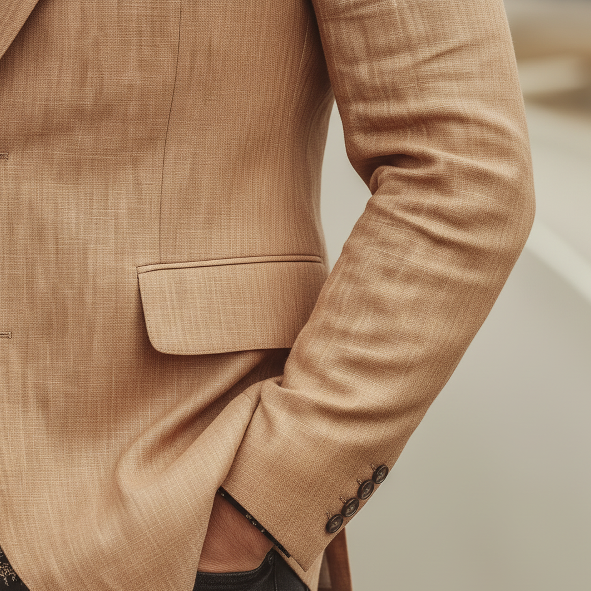 Men's Classic Vintage Cotton Blend Single-breasted Blazer MTA2367L7K