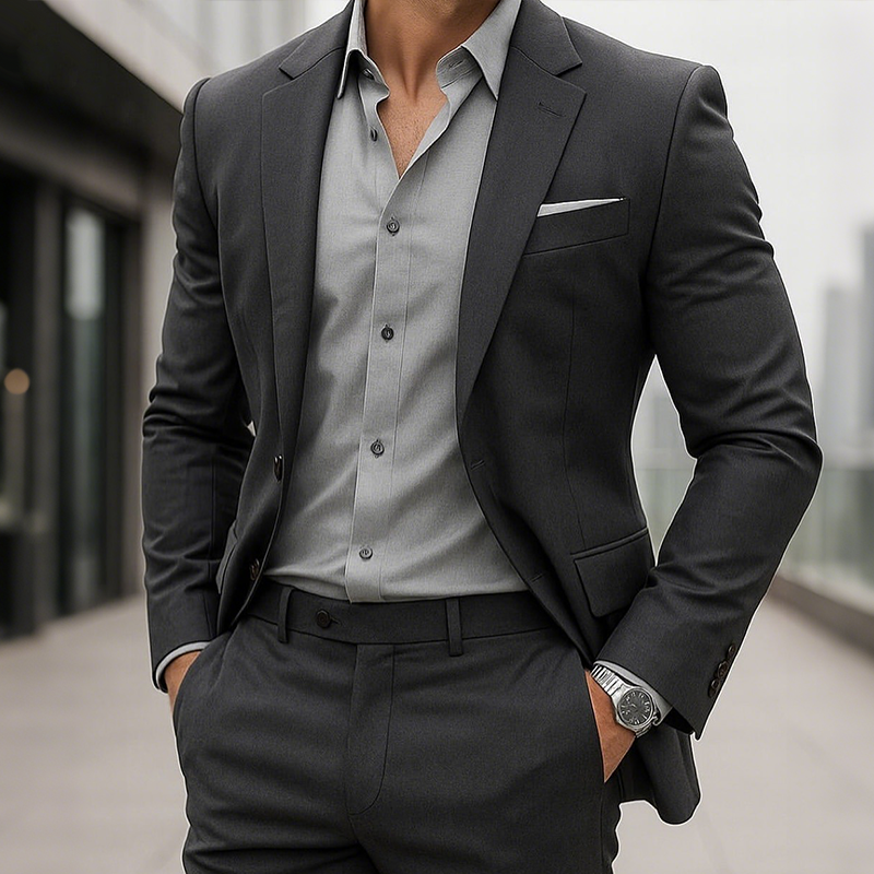 Men's Retro Casual Simple Business Blazer MTA1317H1TO