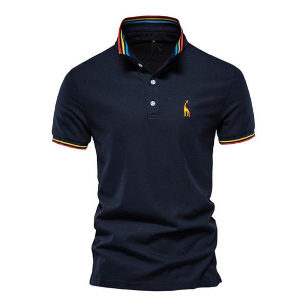 Men's Embroidered Short Sleeve POLO Shirt 22448760X