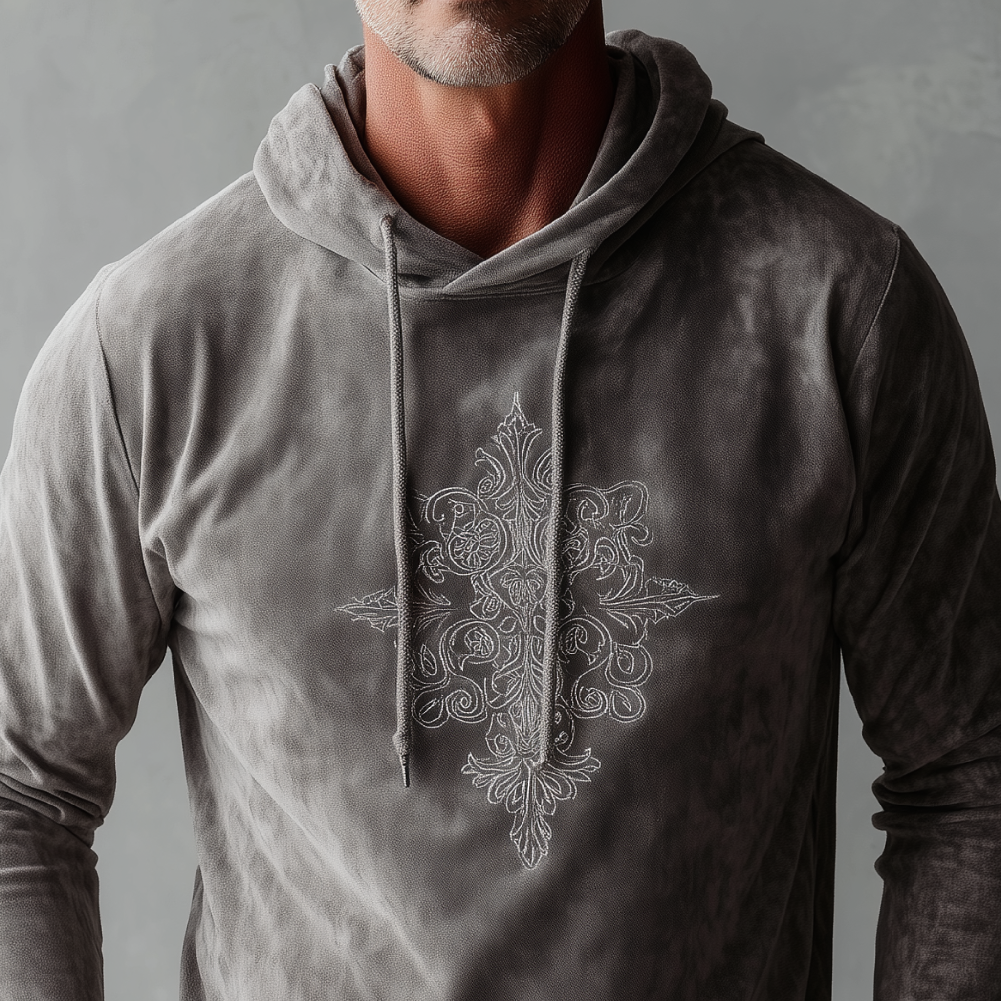 Men's Fashion Casual Thin Suede Embroidered Slim Fit Long Sleeve Hoodie MTA2990G5K