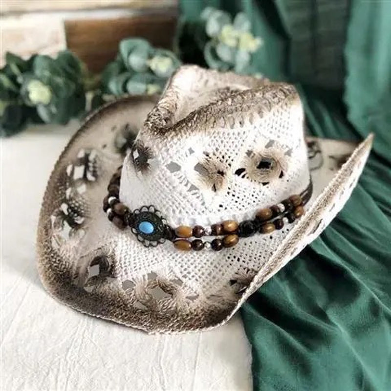 Men's Western Cowboy Casual Wide Brim Sun Hat 20896227U