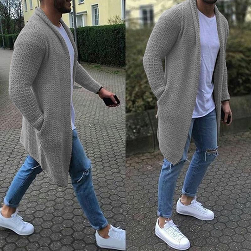 Men's Casual Long Sleeve Knit Cardigan 10377930M