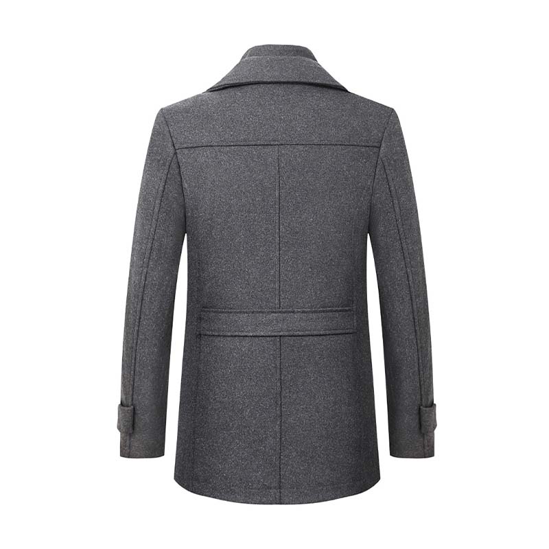 Men's Classic Casual Lapel Multi-pocket Wool Coat 18604143K