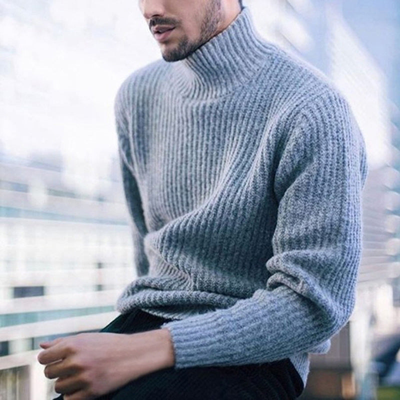 Men's Casual Turtleneck Pullover Sweater 64830311M