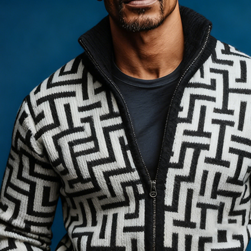 Men's Retro Casual Zipper Cardigan MTA2547K6TO