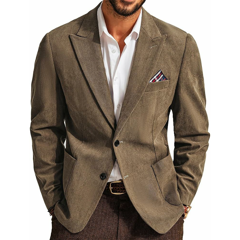 Men's Spring And Autumn Business Two-Button Blazer MTA0445H7U
