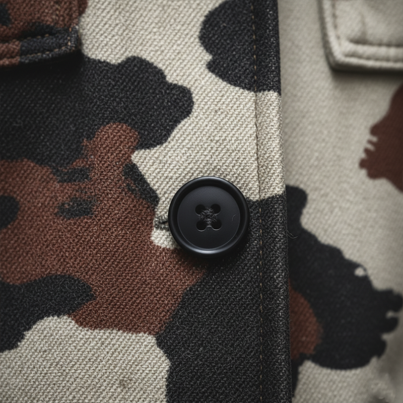 Men's Retro Cow Print Twill Cotton Jacket MTA1038K3P