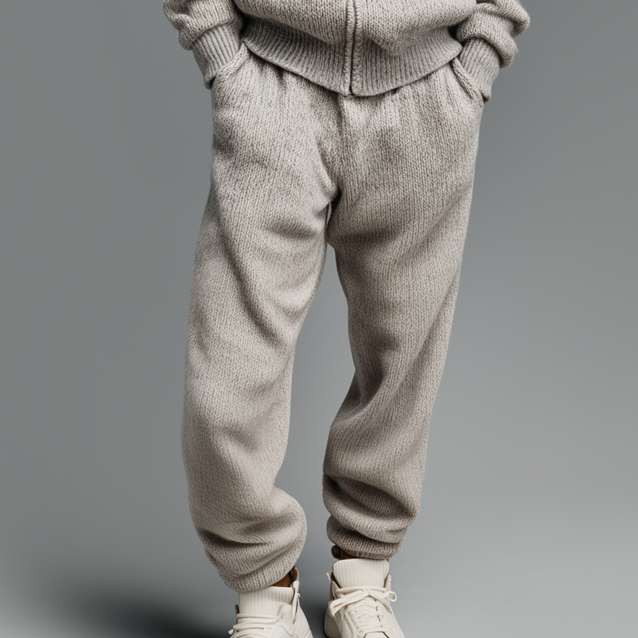 Men's Classic Casual Elastic Waist Knit Trousers MTA1555J5K