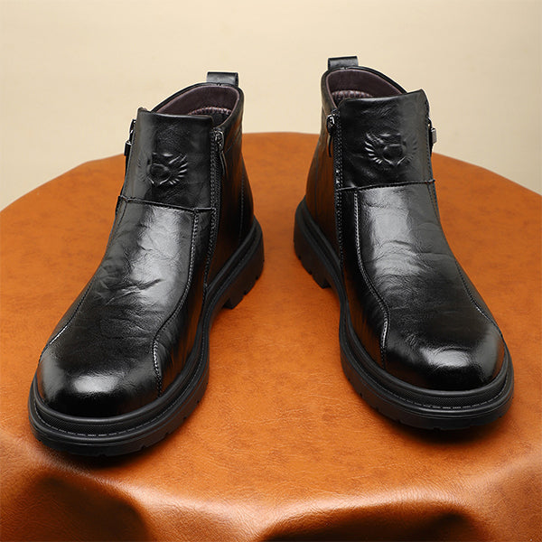 MEN'S ROUND TOE SIDE ZIPPER ANKLE BOOTS MTA1709G6I