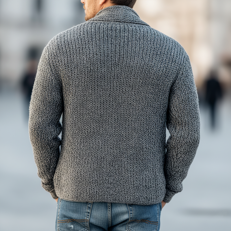 Men's Urban Unbuttoned Chunky Knit Textured Cardigan MTA1515K5U