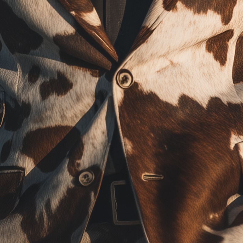 Men's Vintage Cow Print Blazer MTA1541H4P