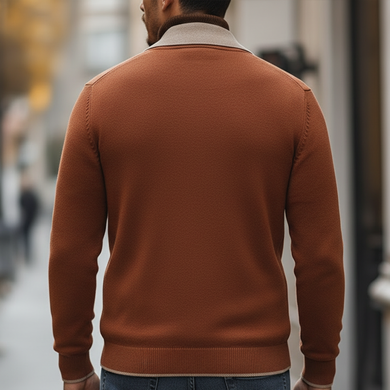 Men's Winter Retro Cotton Yarn Knitted Button Cardigan MTA1069L5P