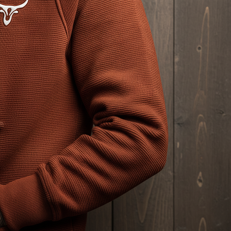 Men's Vintage Striped Cotton Blend Hooded Zipper Sweatshirt MTA2712J7P